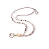 Retractable Teacher Bead Lanyard with ID Holder Natural Stone Beaded