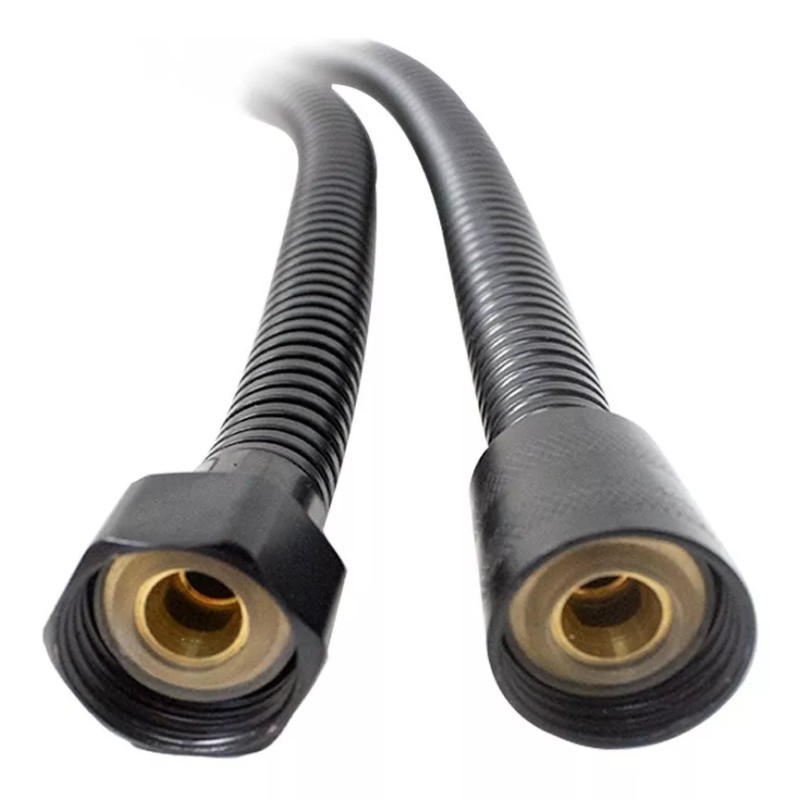 IMP Manguera Para Regadera Telefono Negro Mate 1.5 Mts Acero