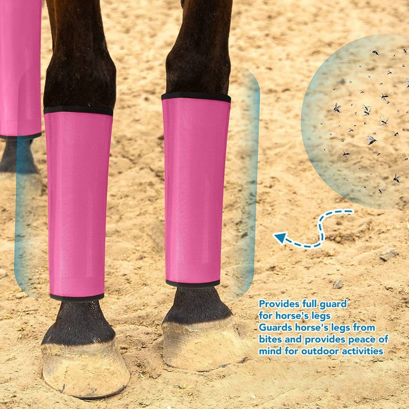 4pcs Horse Leg Covers Breathable Lightweight Protective Wrap Socks Horse