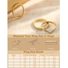 Thunaraz 14K Gold Plated Stackable Gold Rings for Women -
