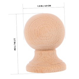 CORHAD Wooden Finials Unfinished Round Wood Ball Finials for Beds Stairs Furniture Versatile Decorative Solid Wood Accents for Classic Sophistication Indoor Spaces