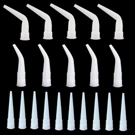HAMUULL Curved caulking gun caulking nozzle, caulking extension nozzle caulking extension nozzle caulking tool gun (white 10+5+5 pieces)