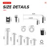 JNNJ 177 Pieces Screw Set Motorcycle Fairing Screws Kit, Motorcycle