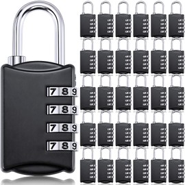 Moxweyeni 30 Pcs 4 Digit Combination Lock Small Combo Locks Luggage Number Locks Outdoor Waterproof Padlock for Traveling Toolbox Gym Door Locker Suitcases Employee Hasp Storage