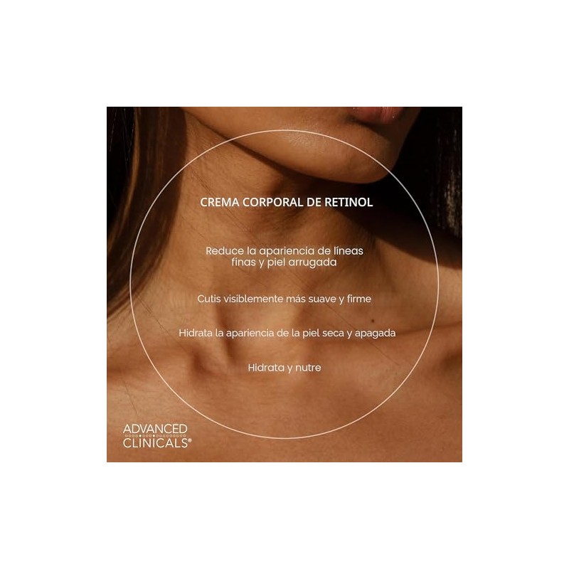 Advanced Clinicals Loción Hidratante Retinol Cuerpo Cara Crema Corporal Cuidado