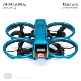 WRAPGRADE Skin Stickers Compatible with DJI Avata 2 (Caribbean Blue)