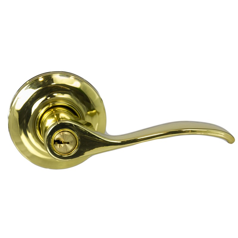Yale Security NRE3 Norwood Entry Lever Handle, Polished Brass