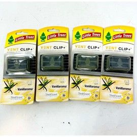 Little Trees 4-Pack Little Trees Vent Clip+ Automotive Air Freshners Vanillaroma
