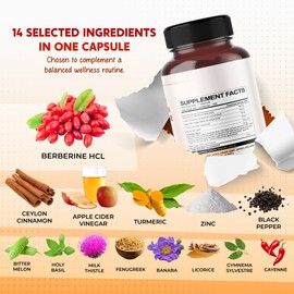 Berberine Cinnamon Apple Cider Vinegar Turmeric - Overall Wellness Support