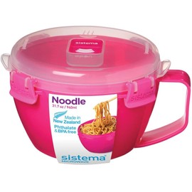 Sistema Microwave Noodle Bowl Microwave Food Container 940 ml BPA-Free Assorted Colours