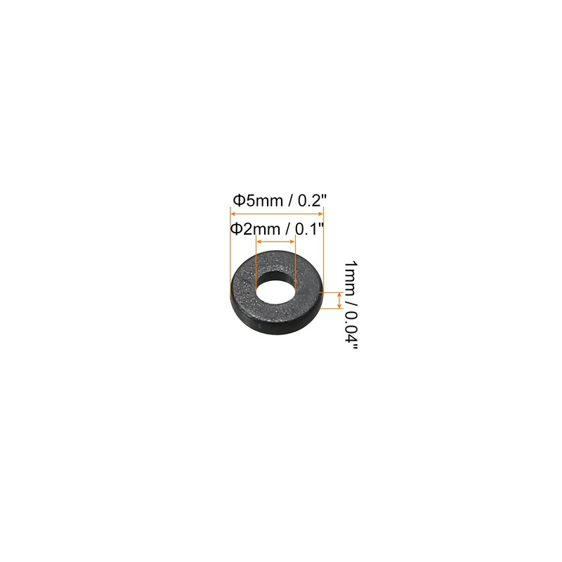 PATIKIL M2 Nylon Flat Washers 150pcs 2mm ID 5mm OD