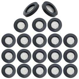 suiwotin 20pcs Stainless Steel Garden Hose Screen Filter, Pressure Shower Head Washer Gasket Hose Filter with 40 Mesh for 1/2" Garden Hose Faucet Inside Fittings