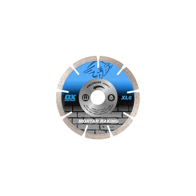 OX Spectrum Trade XL Mortar Raking Diamond Blade - 115/22.23mm
