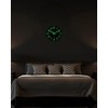 JoFomp Wooden Glow in The Dark Clock, 8 inch Silent