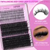 TNFVLONEINS Lash Clusters Kit with Spikes 12-21MM Lash Extension Kit