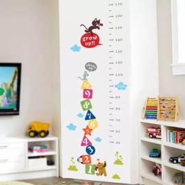 DaraBaby Vinil Decorativo Infantil Regla Medición Números Gato Yperro
