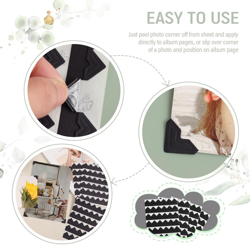 Lineco Self-Adhesive Photo Corners, Archival Quality Acid-Free Pressure Sensitive, 0.5