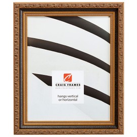 Craig Frames Regence, 22x28 Picture Frame, Black & Gold