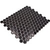 Mosaic Hexagon Plain Black Glossy Ceramic Mosaic, Mosaic Stone, Size: