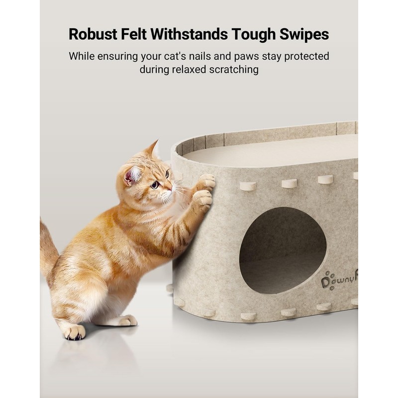 DownyPaws Cat House for Indoor Cats, Cat Bed Cave for