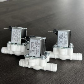 QFZFQOLSS DC 12V 24V 220V Electric Solenoid Valve Magnetic Normally Closed Pressure Solenoid Valve Inlet Valve Water Air Inlet Flow Switch 1Pcs(12V)