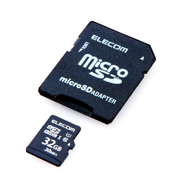 エレコム microHCカード 32GB UHS-I対応 class10 防水 IPX7 データ復旧サービス付 MF-MS032GU11LRA