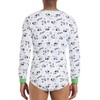 Landofgenie Mens Onesie Long Sleeve Bodysuit One Piece Pajamas Snap