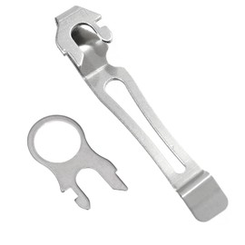 Nayciiy Quick-Release Pocket Clip and Lanyard Ring Pocket Clip + Lanyard Ring Set Stainless Steel Quick Release Multi-Tool Pocket Clip (1)