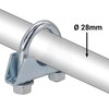 SKIR'CO (Pack of 4) Pipe Clamps for 28mm Diameter Pipe