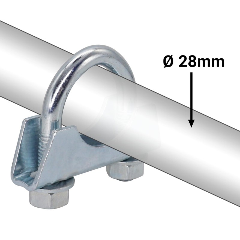 SKIR'CO (Pack of 4) Pipe Clamps for 28mm Diameter Pipe