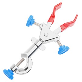 stonylab Mini 2-Prong Swivel Clamp with Boss Head, Compact Dual Adjust Multipurpose 360 Degree Rubber Coated Swivel Clamp for Lab Accessories, 70 mm