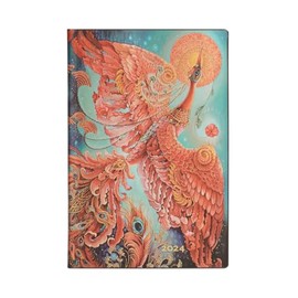 Paperblanks Flexi 12 Month Calendar 2024 Firebird Vertical - Mini (140 x 95) French