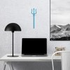 Transparent Decal Stickers of Trident Silhouette (Azure Blue) Premium Waterproof
