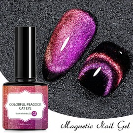 6Pcs Cat Eye Magnet Nail Polish Set, Rainbow Nail Polish Set, Cateye Gel Nail Polish Gift kit, Long Lasting Nail Polish for Women, Liquid Shiny Gel Polish, Bright Color Gel Nail Polish