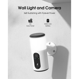 ANRAN Solar Security Cameras Wireless Outdoor with Light,2K Battery Powered Floodlight Camera with Color Night Vision & AI Motion Detection,2-Way Talk Spotlight Siren Alarm,Compatible with Alexa,2PCS