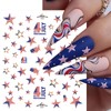 7 Sheets American Independence Day Nail Art Stickers USA Flag