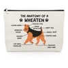 Funny Terrier Dog Lovers Makeup Bag Wheaten Terrier Gifts for