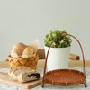 Cabilock Bamboo Easter Basket with Handles Woven Basket for Fruit
