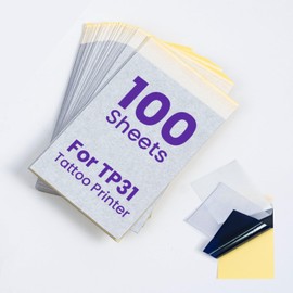 Phomemo Tattoo Transfer Paper for TP31 Mini Tattoo Stencil Printer, 100 Sheets 3.15" x 5.24" Stencil Paper for Tattoo Supplies Kit