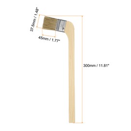 HARFINGTON Paint Brush 4Pcs 1.5" Brush Width Reusable Variety Angled Bend Brushes Radiator Paint for All Latex Oil Painting Furniture Walls Treatment, Brown