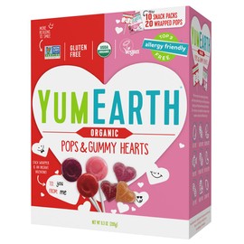 YumEarth Organic Assorted Gummies and Lollipops Valentines, 9.38 Ounce, Allergy Friendly, Gluten Free, Non-GMO, Vegan, No Artificial Flavors or Dyes
