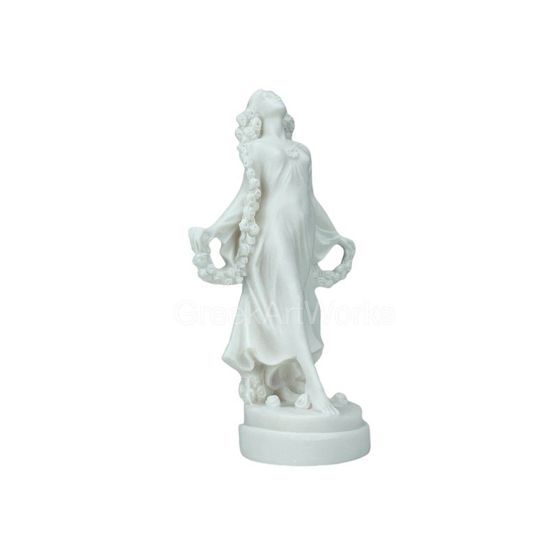 Flora Goddess Golden Maiden of Blossoms Flowers Cast Marble Statue