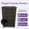 Plastic Laundry Hamper with Lid 3 Pack Laundry Hamper Basket,