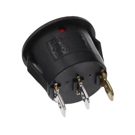 KCD1-105 20mm Diameter Round Red Rocker Switch (3pin 2position) The Switch has a Circular Design, for Various Electronic Equipment