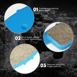 Juego de pastillas de freno de cerámica delanteras y traseras para Honda Rancher Fourtrax TRX 420, TRX 500 520 Foreman Rubicon Juego de pastillas de freno de repuesto