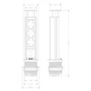 Retractable 3-Way Pop Up Table Socket Outlet - For EU