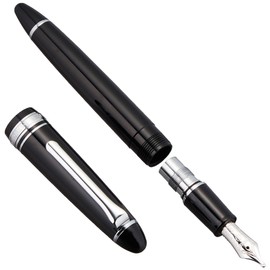 Sailor 11-1039-720 Pro Fit Light Fountain Pen, Silver Trim, Black, Zoom