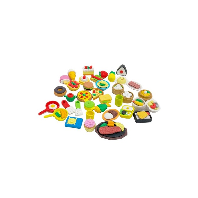 Poppy Rubber Collector Eraser Pretend Play Set of 6