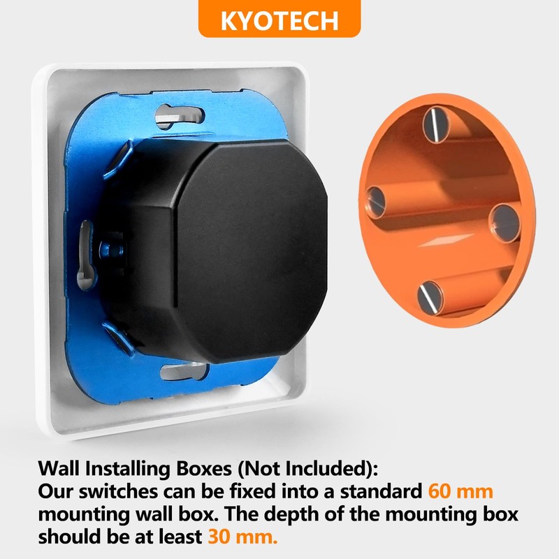 KYOTECH LED Dimmer Switch, Rotary Dimmer Flush-Mounted Dimmer Switch for