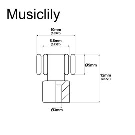 Musiclily Pro Steel Roller Guitar String Trees Rolls String Retainers String Guides Retainers for Fender Strat Stratocaster Tele Telecaster Electric Guitar, Black (Set of 2)